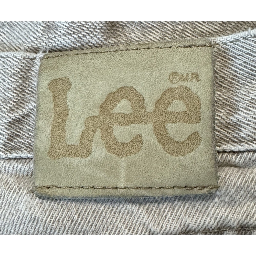 VTG Y2K Lee Women's Jeans Size 12M Tan/Brown High Rise Straight Leg - Picture 4 of 5